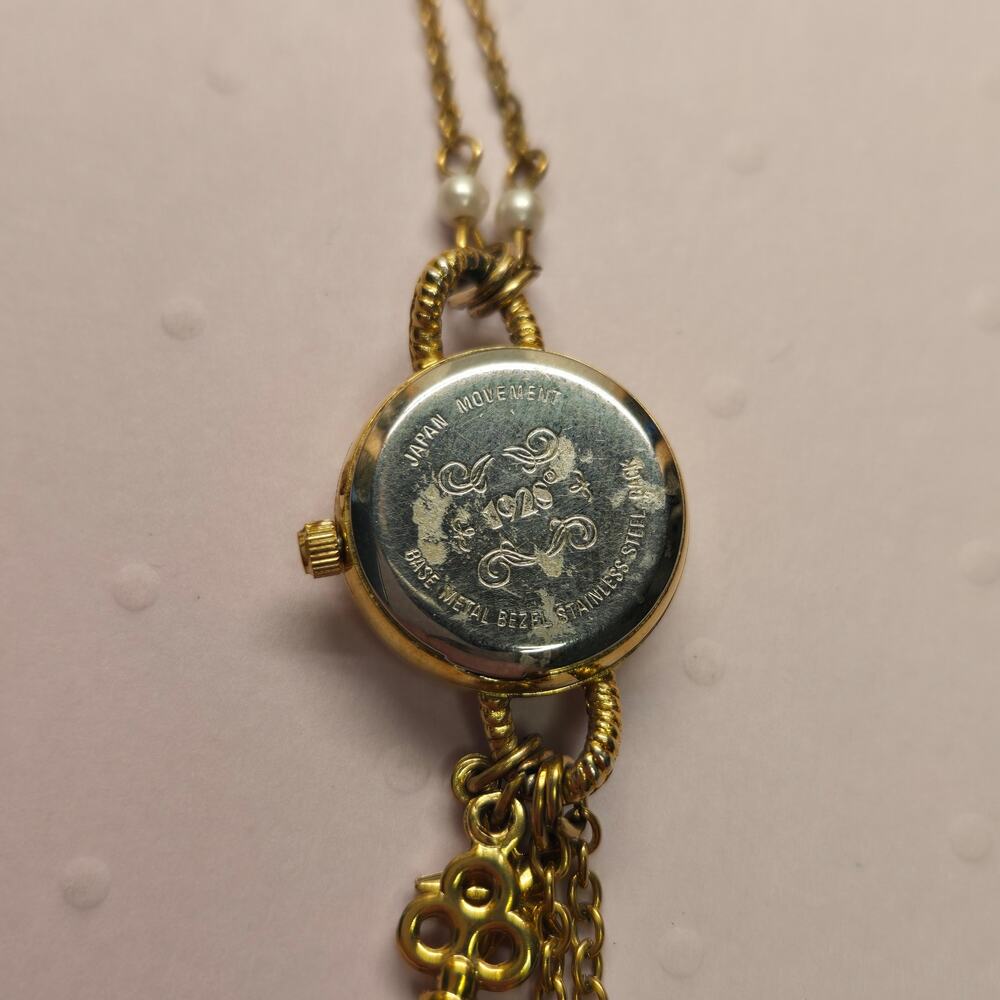Vintage Signed 1928 Jewelry Co Watch Necklace - Victorian Revival - Picture 10 of 12